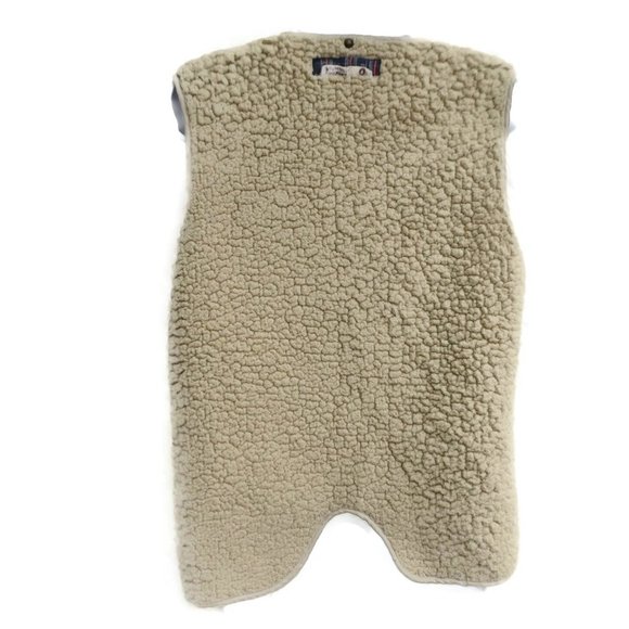 Free People Jacket Liner Vest Faux Shearling Male Snaps Cream M - Picture 4 of 9